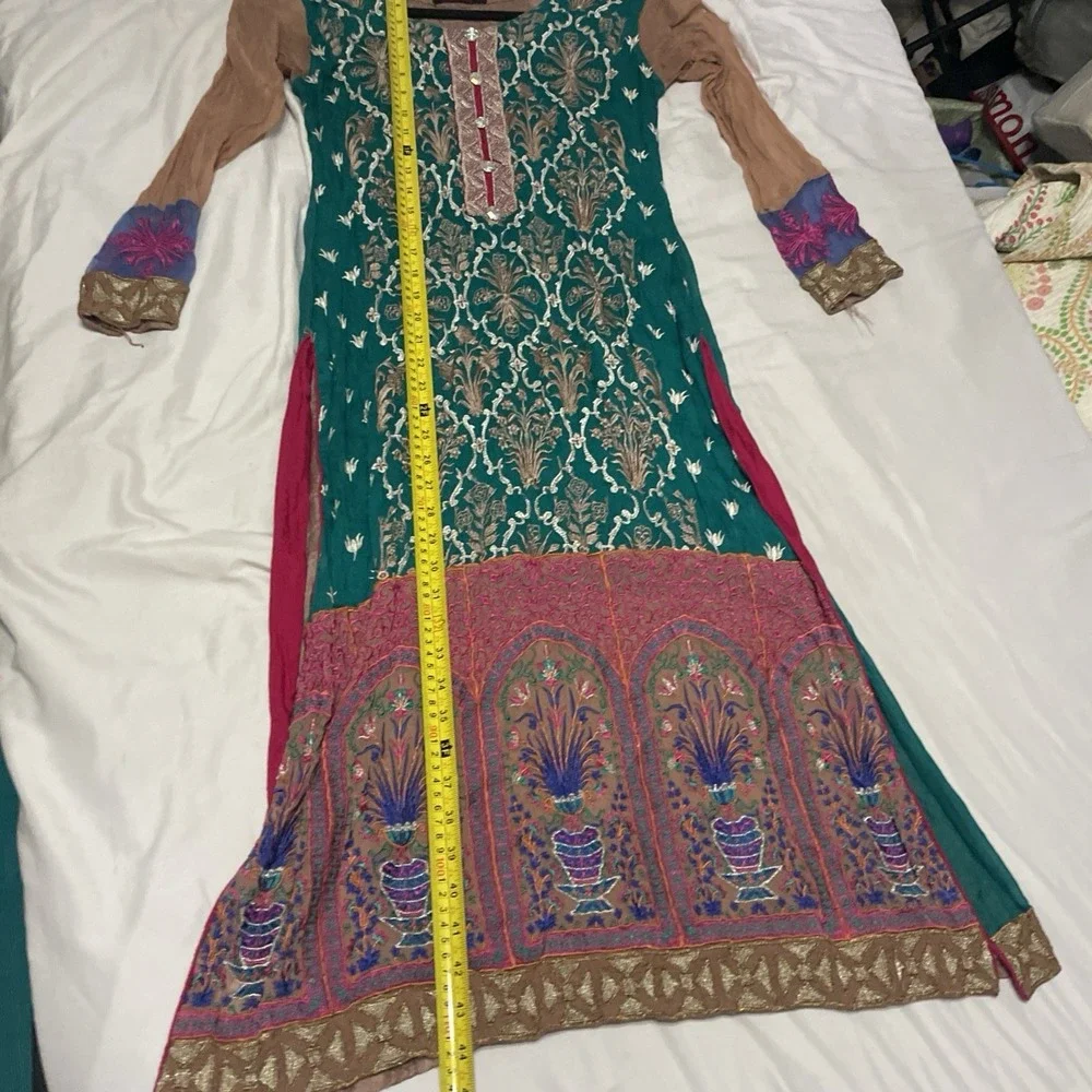 Women Clothes Pakistani Salwar Kameez Ready Made Designer Sajni Size‎ Medium - Picture 6 of 7